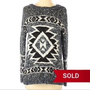 LIKE NEW Small Garage Oversized Boho Aztec Sweater